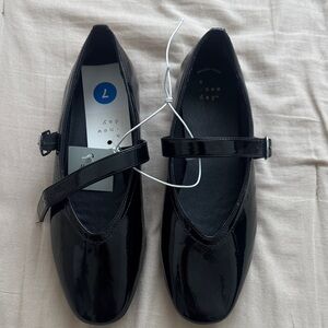 A New Day Women's Glossy Black Flats